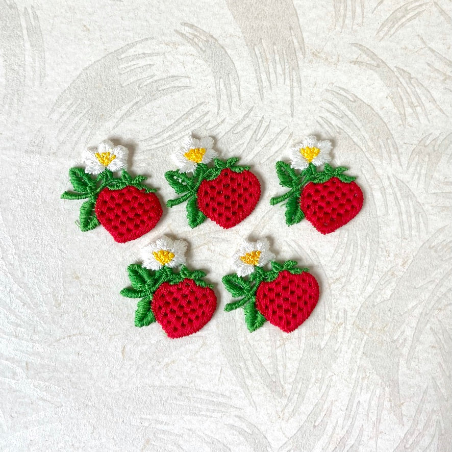 Strawberry with Flower Applique