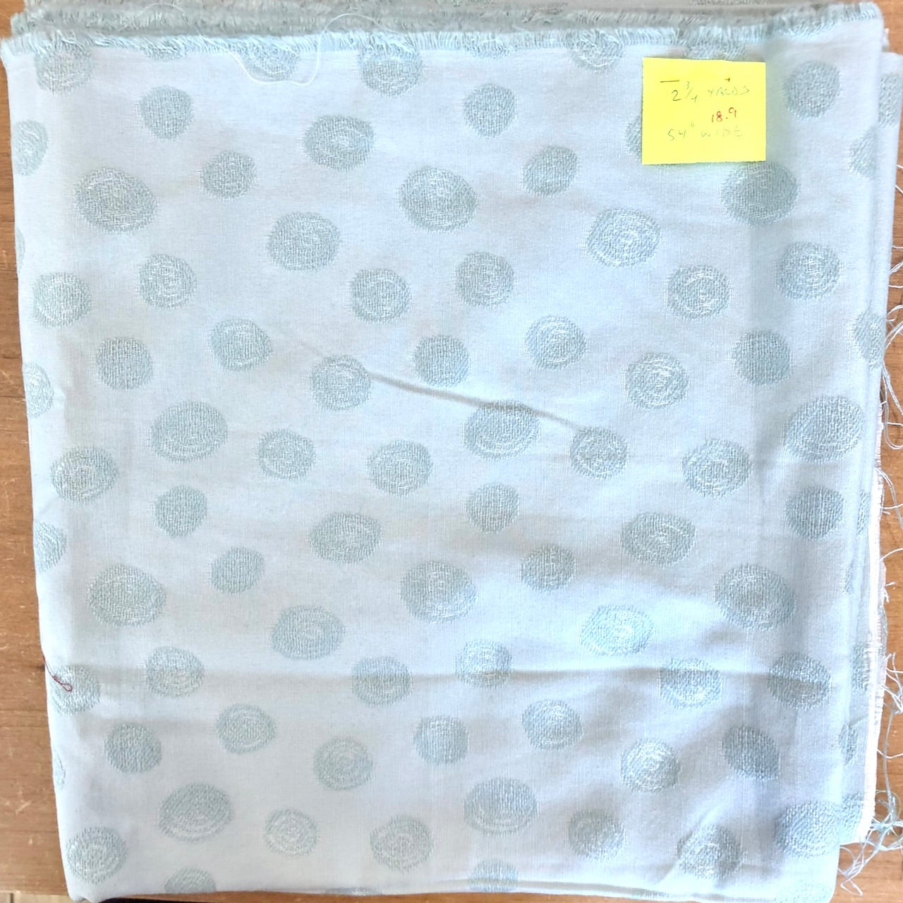 Seafoam Woven Circle Rayon Fabric