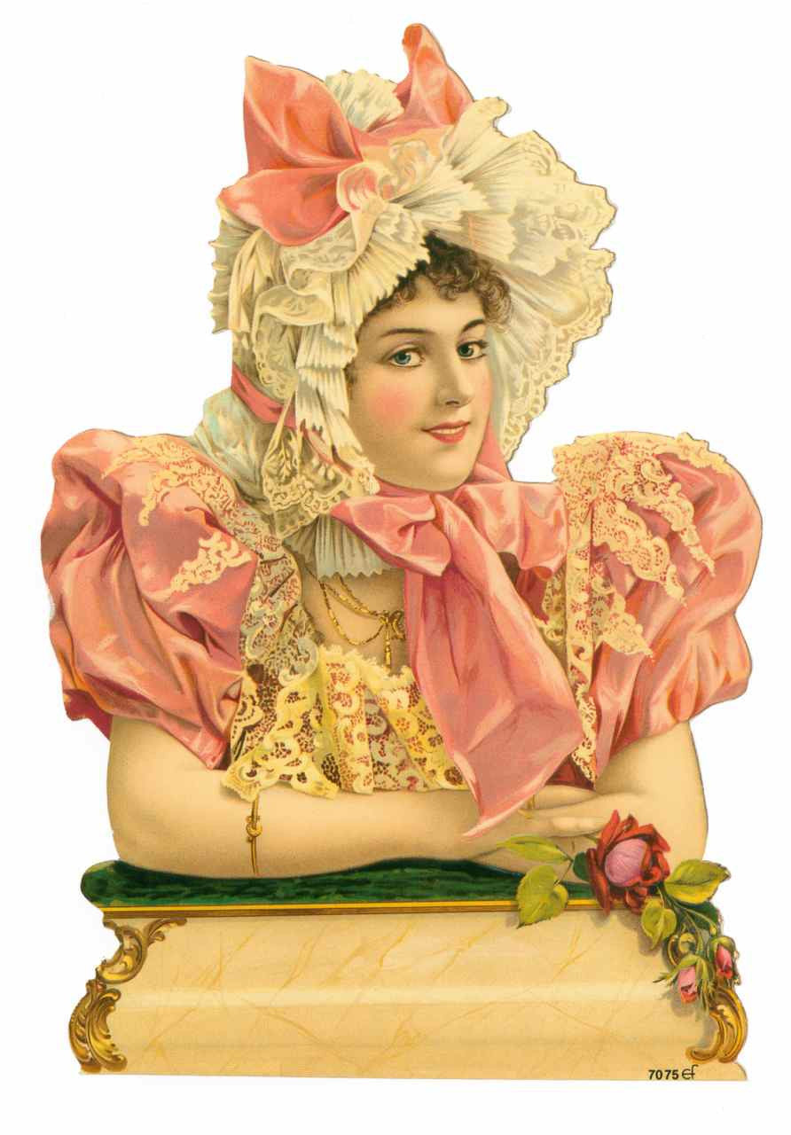 Ruffled Bonnet Woman