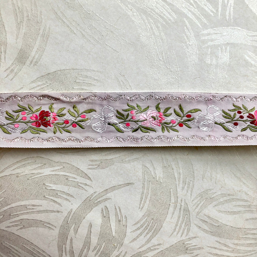 Berries & Bows Silk Jacquard Ribbon - Vintage