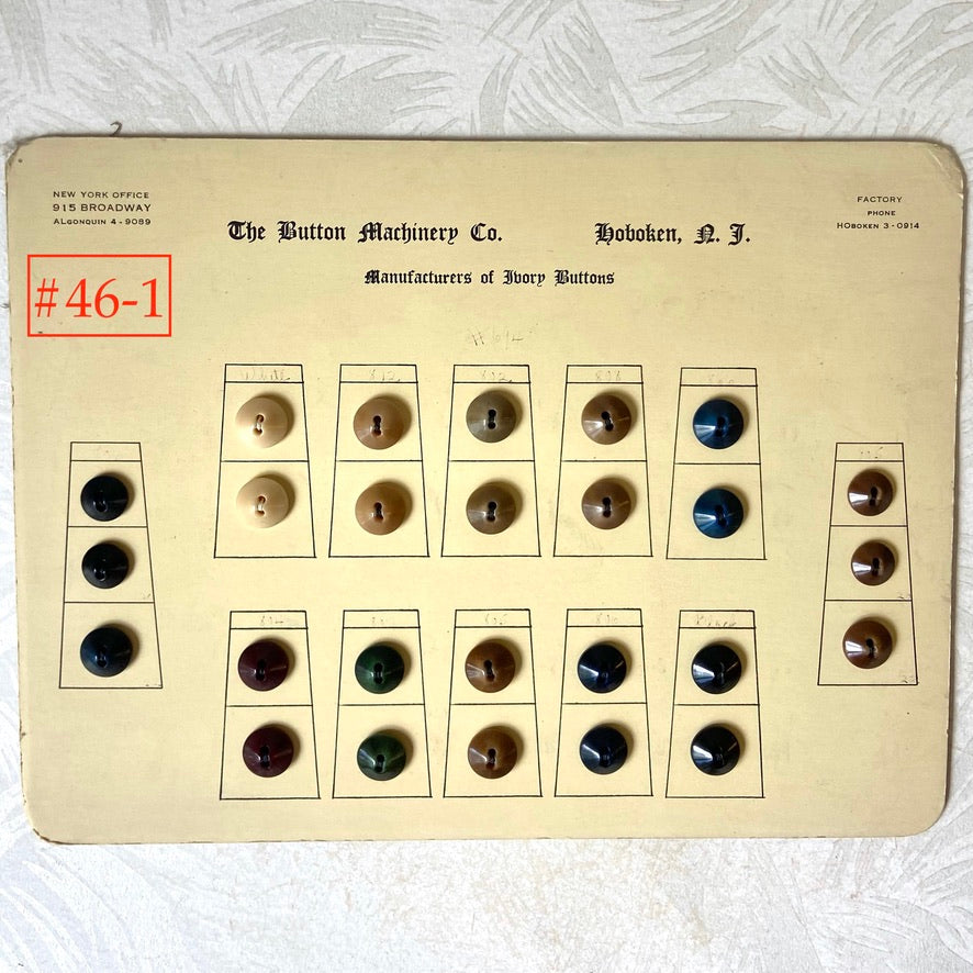 Button Salesman Sample Cards - The Button Machinery Co.