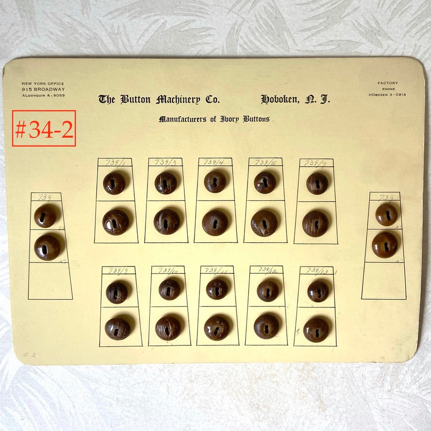 Button Salesman Sample Cards - The Button Machinery Co.