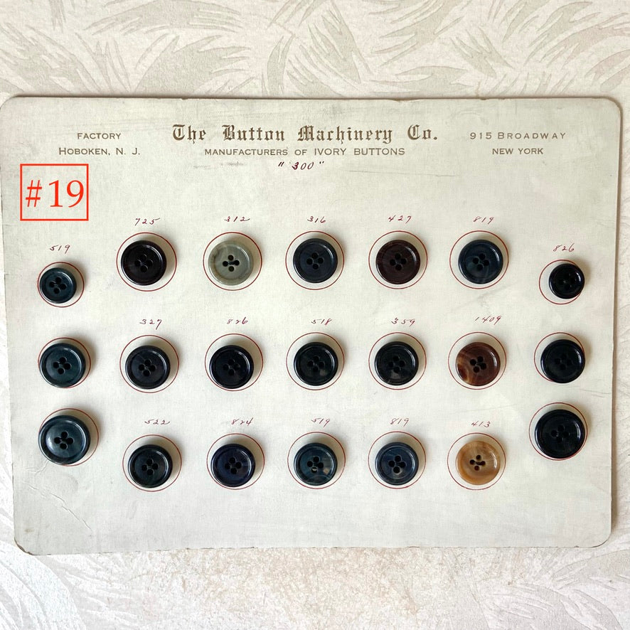 Button Salesman Sample Cards - The Button Machinery Co.