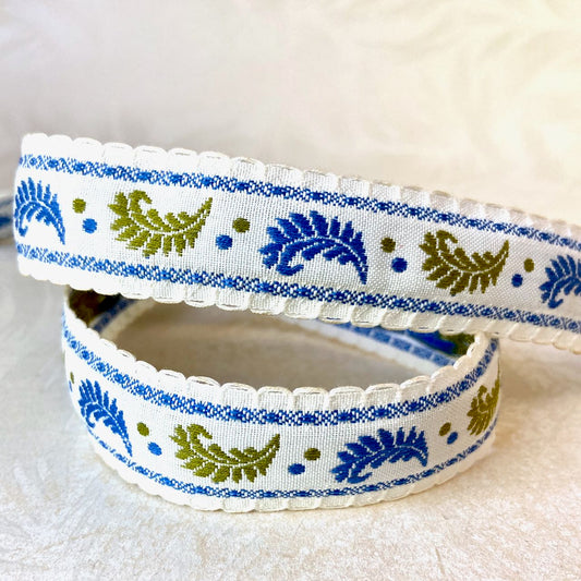 Feather_Jacquard_Ribbon_Blue_Green