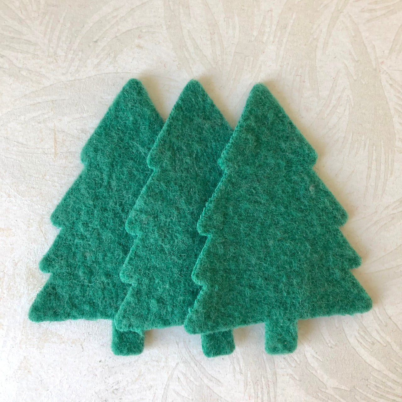 Pine Trees Felted Wool Shapes