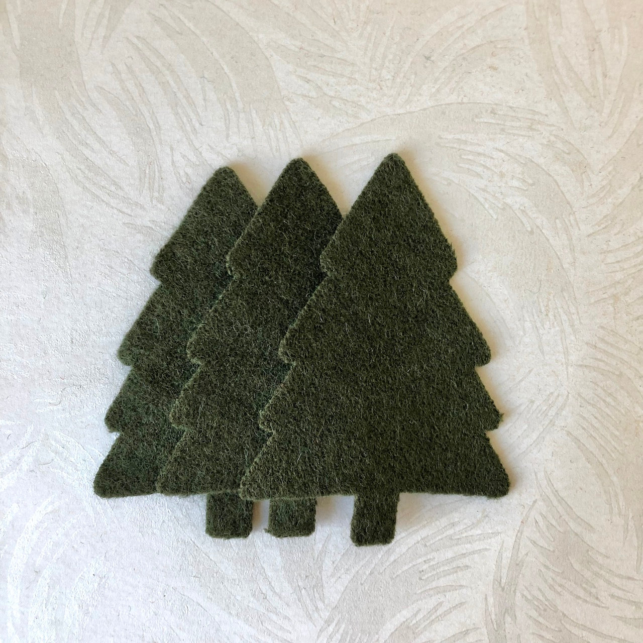 Pine Trees Felted Wool Shapes