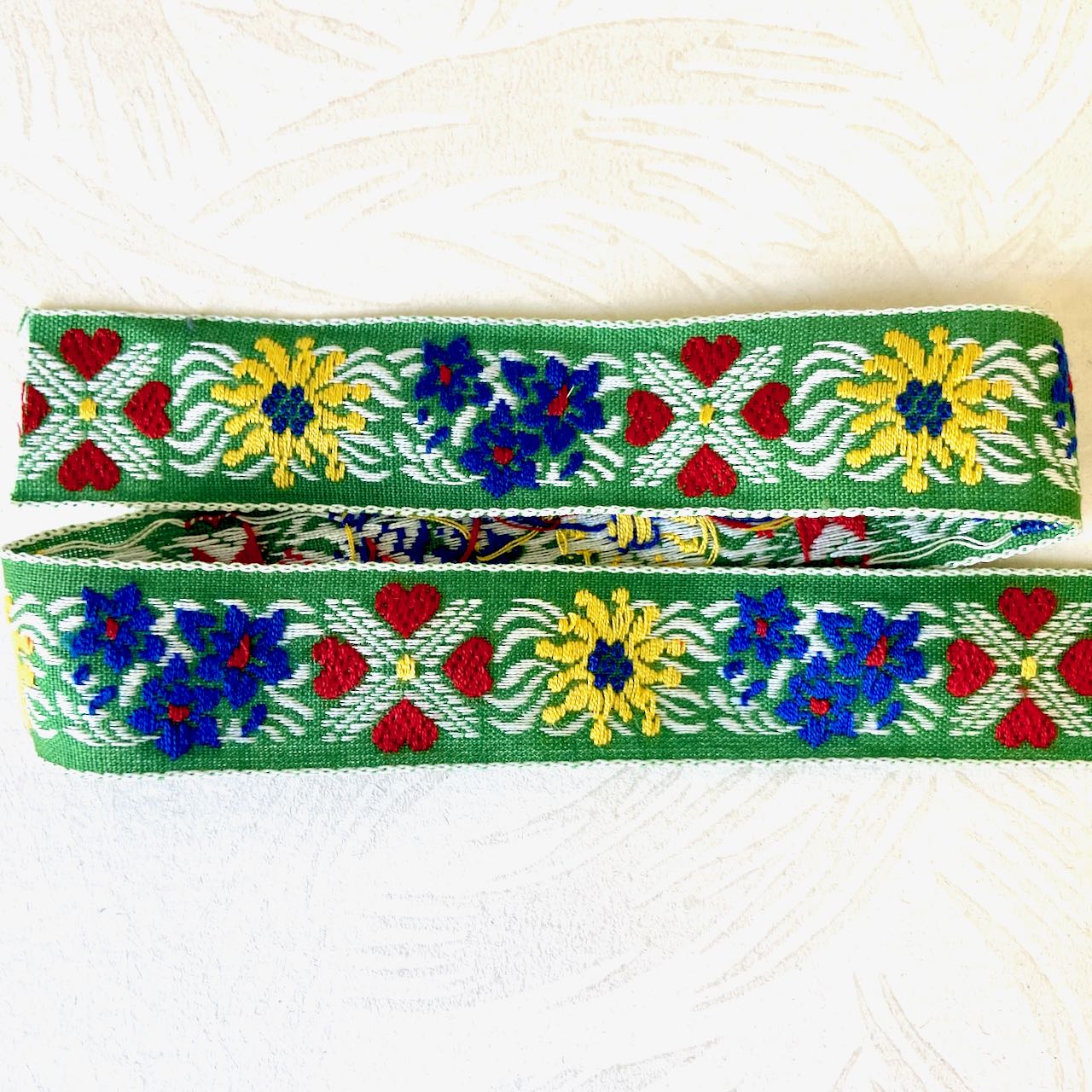 Floral_Jacquard_Ribbon_Green