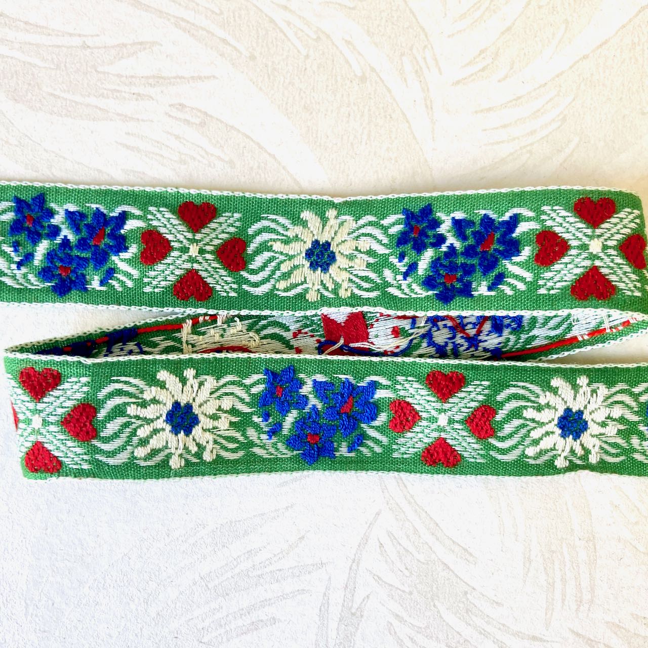 Floral_Jacquard_Ribbon_Green