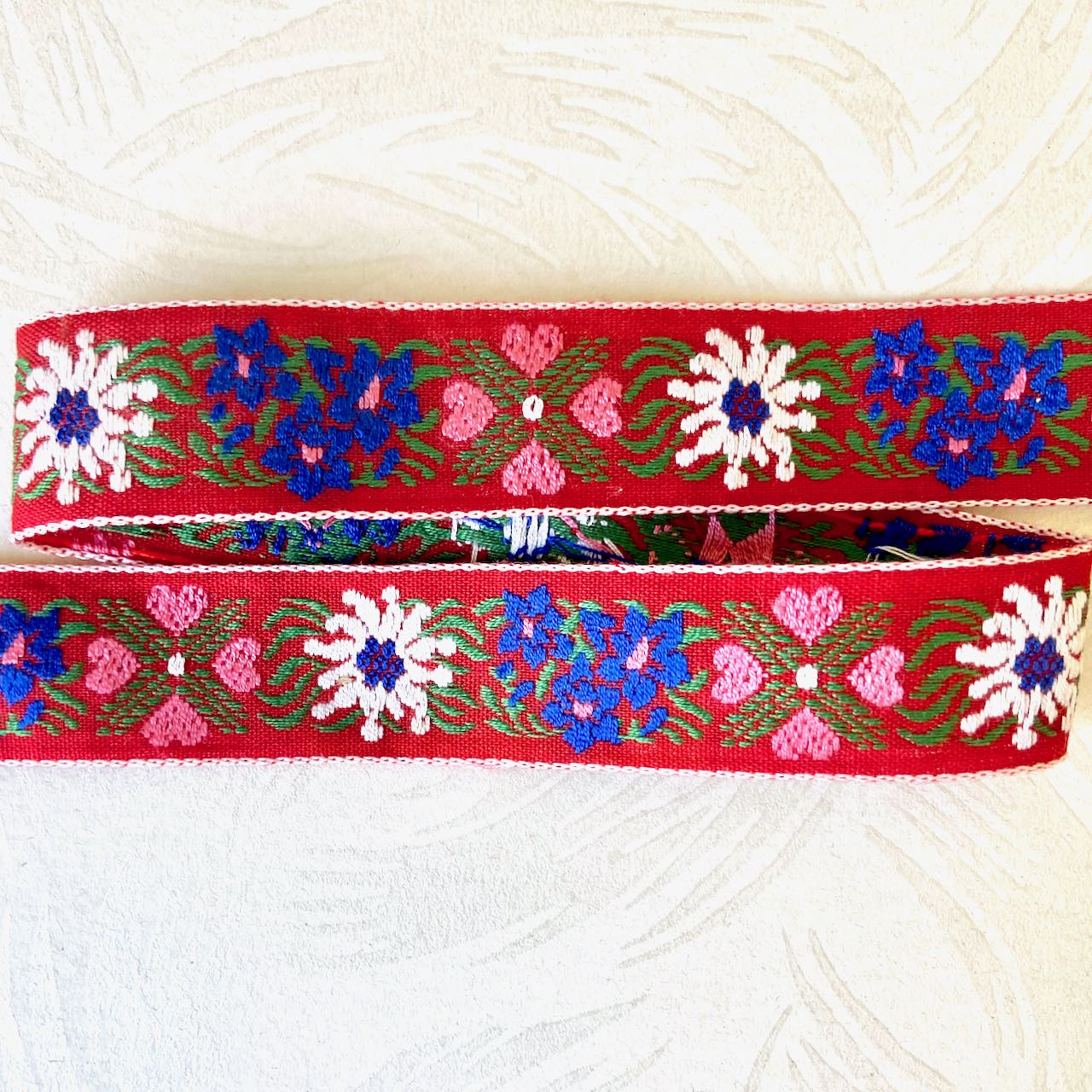 Floral_Jacquard_Ribbon_Red