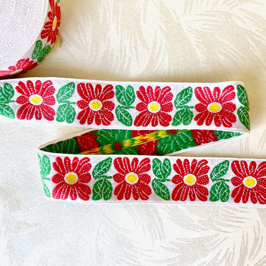 Flower_Petal_Leaf_Jacquard_Ribbon