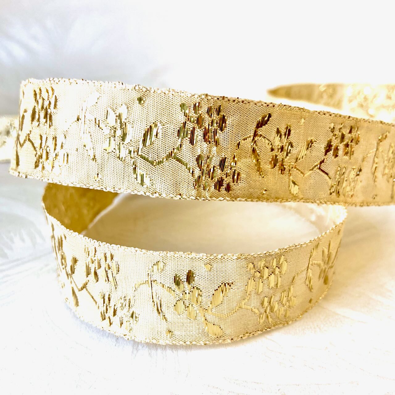 Flower_Vine_Metallic_Jacquard_Ribbon