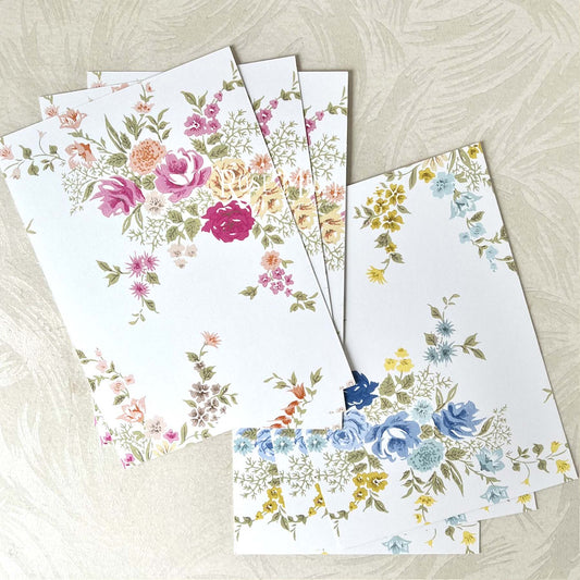 Roses on White - 5 x 7 Layering Cards