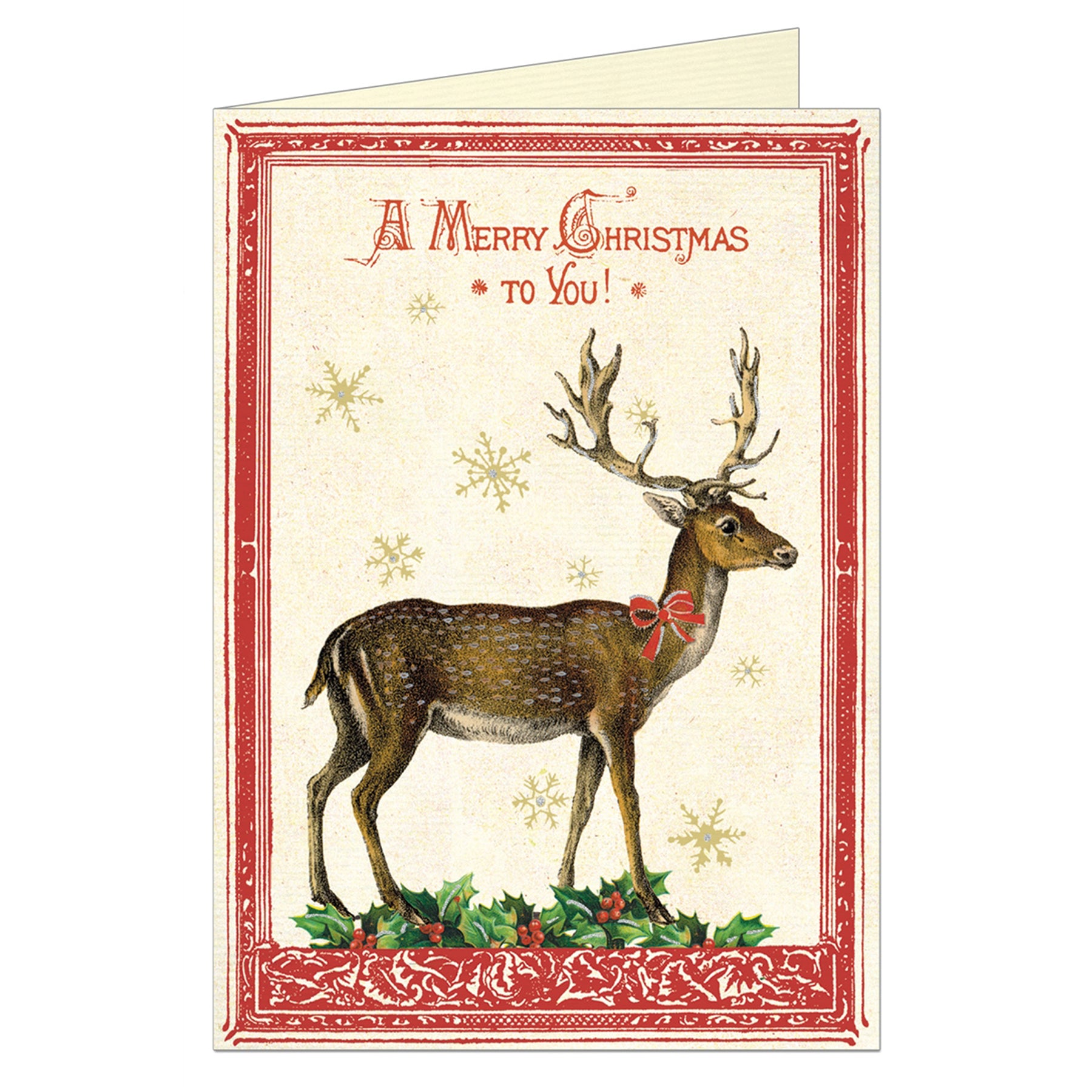 Christmas Card by Cavallini, Christmas Deer – Rose Mille christmas-card-by-cavallini-christmas-deer-rose-mille