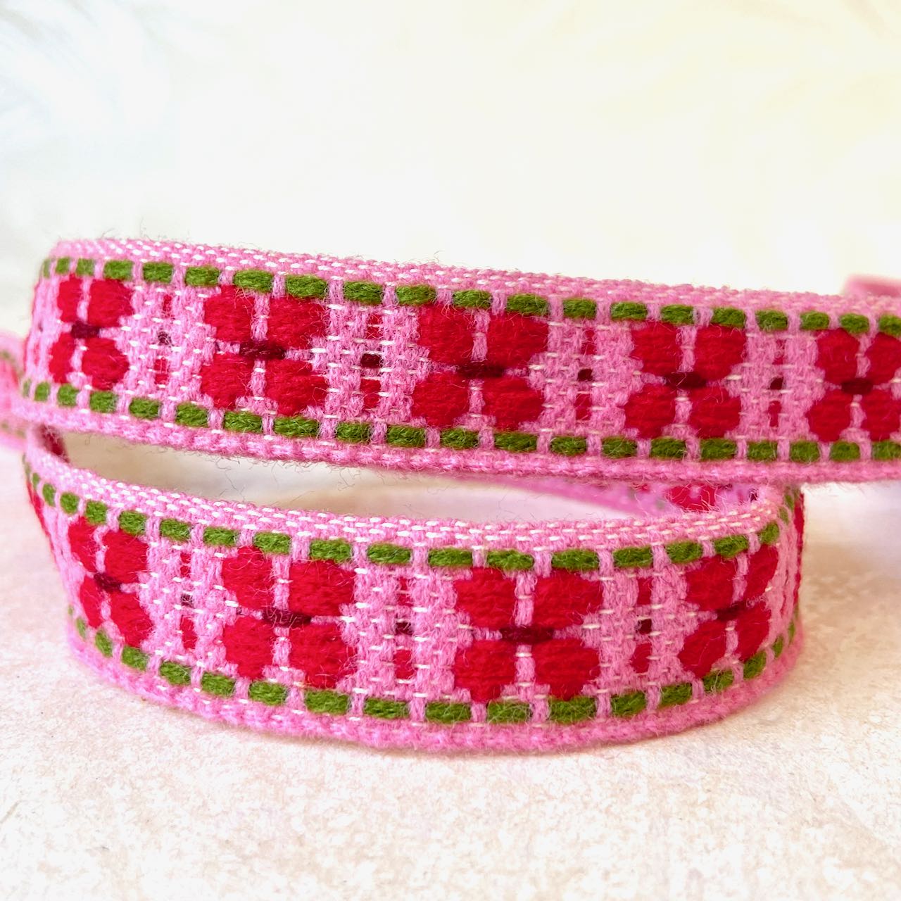 Geometric_Flower_Jacquard_Ribbon_Pink