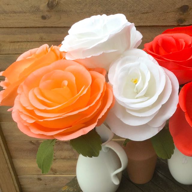 Giant Crepe Paper Rose Kit