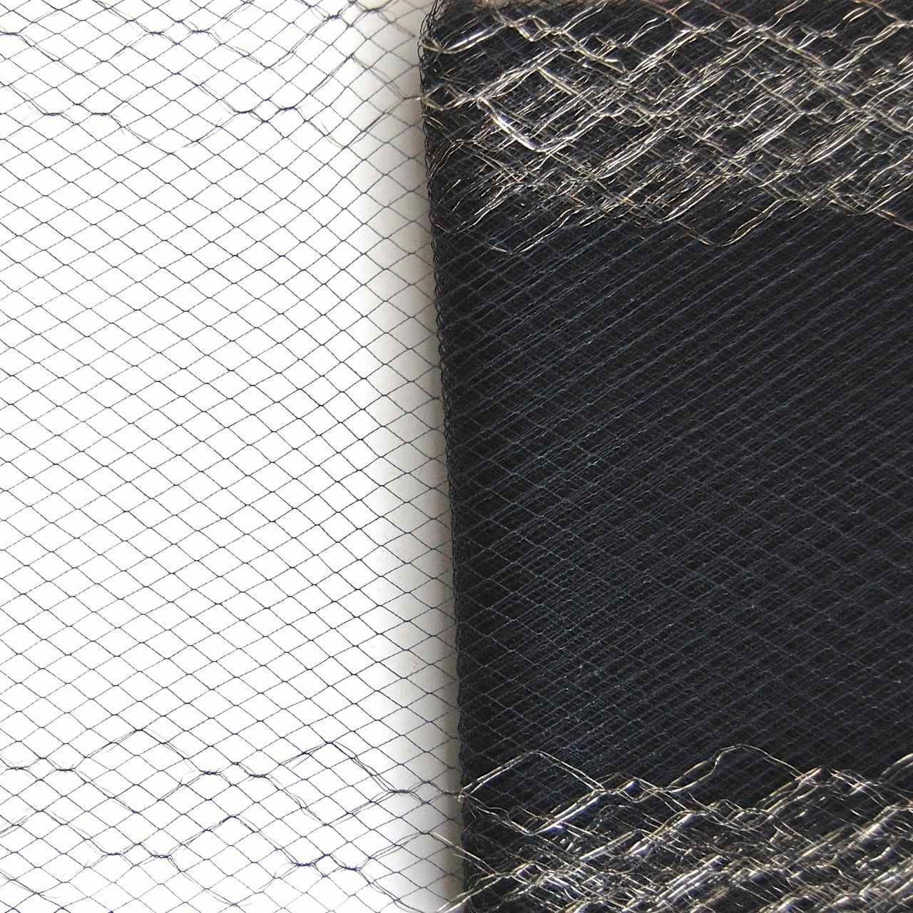 Gold Metallic Borders on Black Vintage Silk Netting