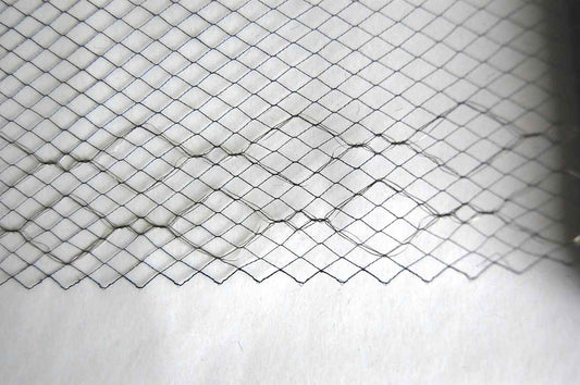 Gold Metallic Borders on Black Vintage Silk Netting