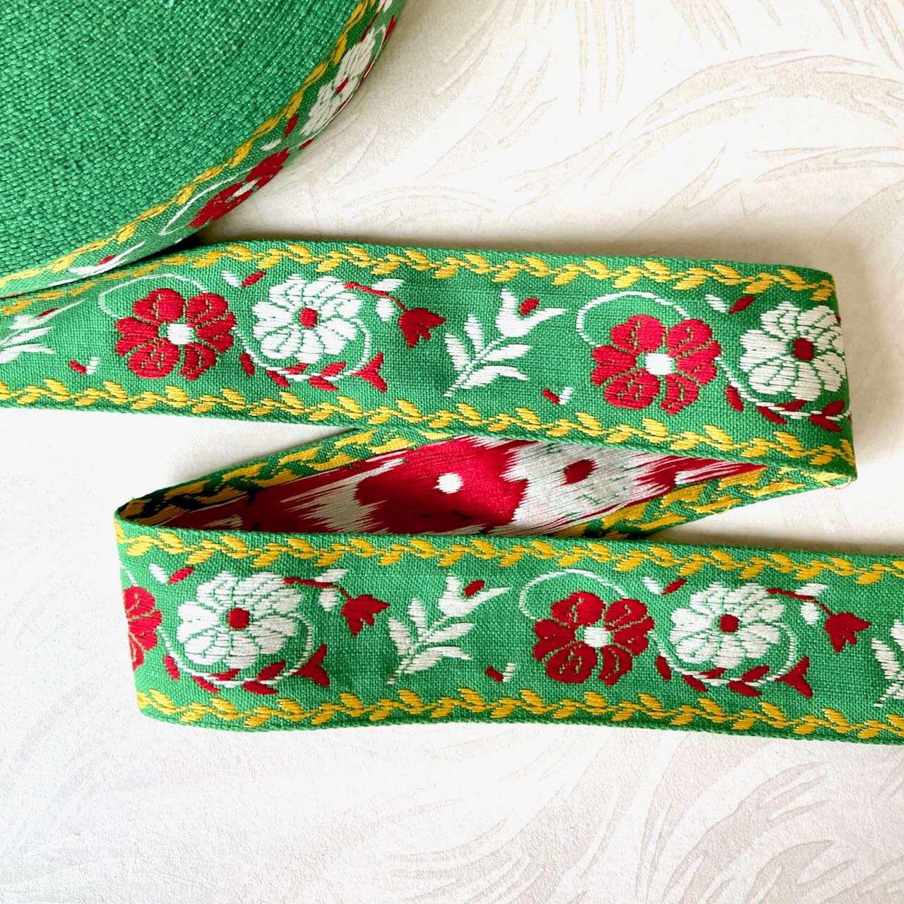 Green_Floral_Jacquard_Ribbon