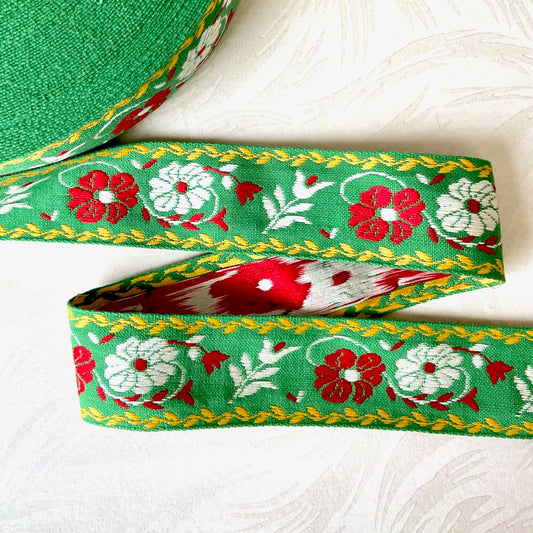 Green_Floral_Jacquard_Ribbon