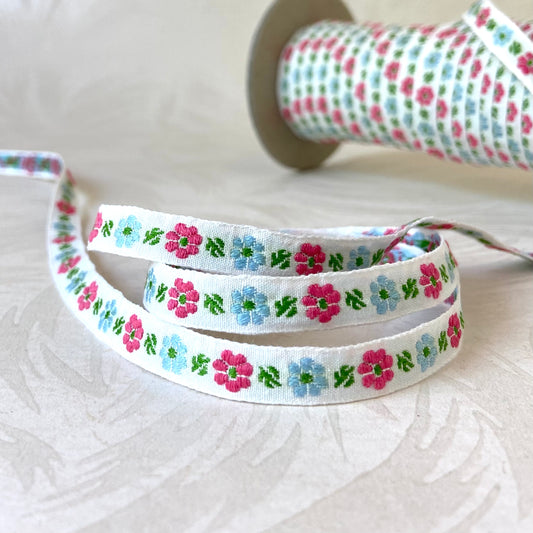Narrow Simple Flowers Jacquard - Vintage - Multiple Colorways