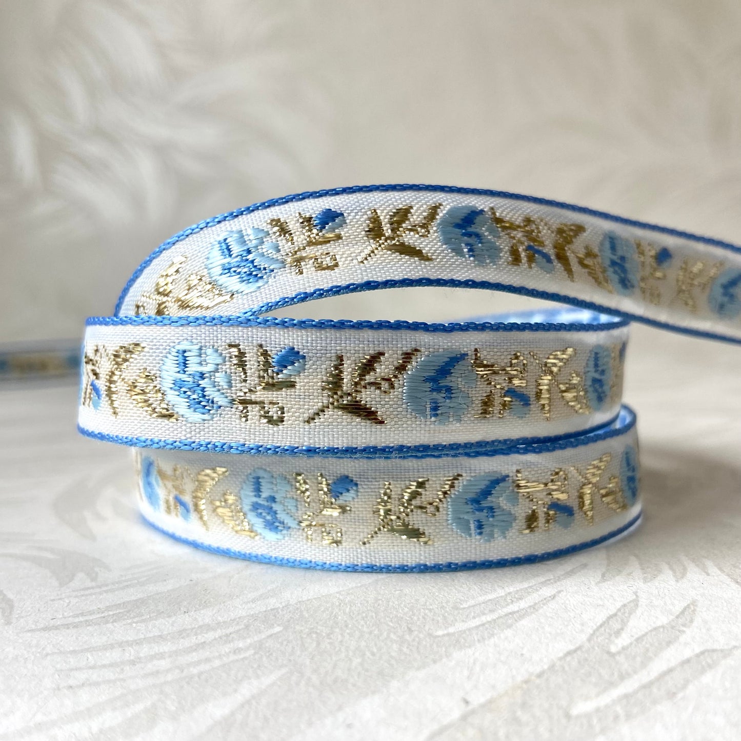Narrow Metallic Rose Jacquard - Multiple Colorways