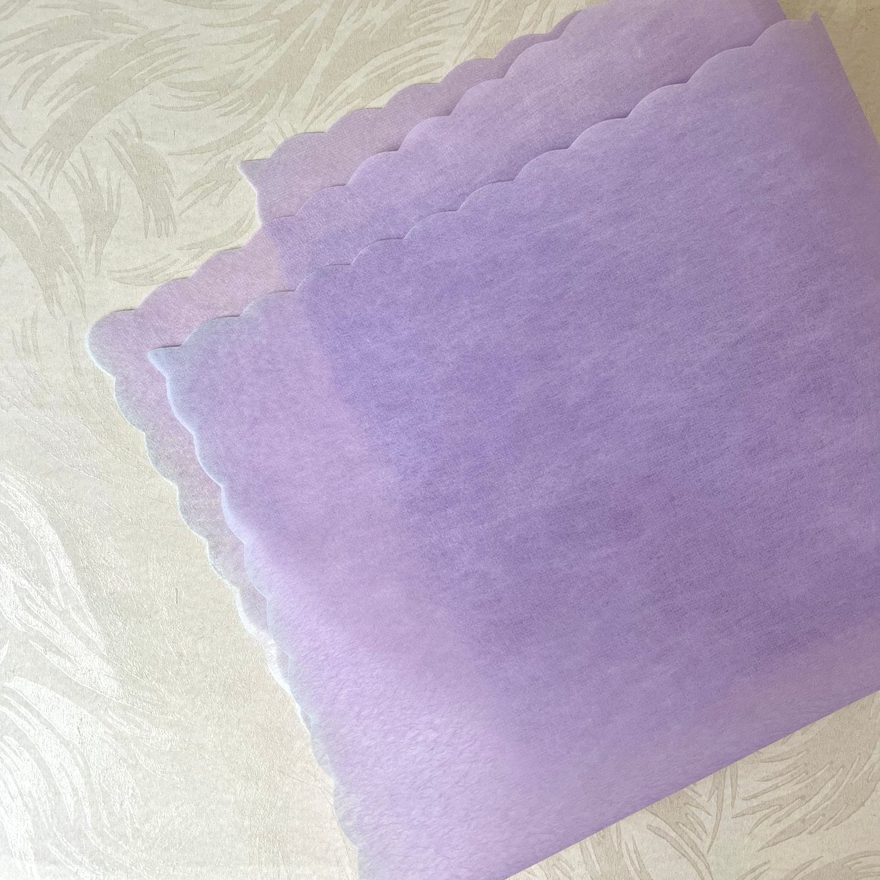 Scalloped Edge Mulberry Paper Wrap