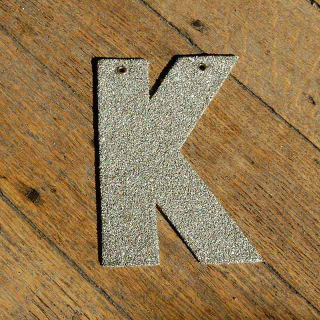 Glitter-letter-K