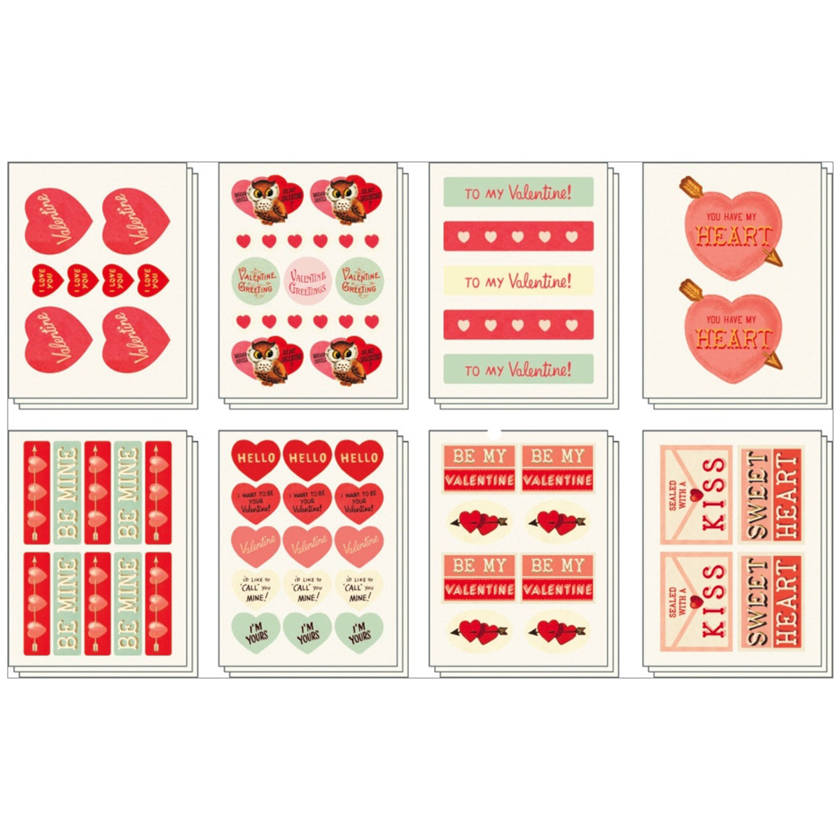 Vintage Valentine Stickers