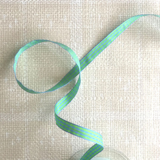 Gingham Check Narrow Ribbon - Multiple Colorways