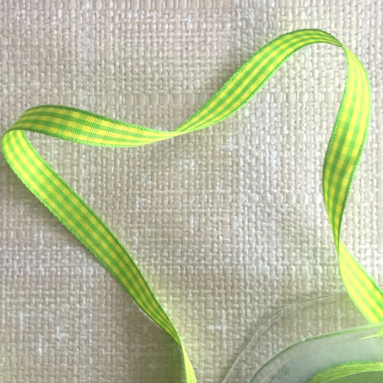 Gingham Check Narrow Ribbon - Multiple Colorways