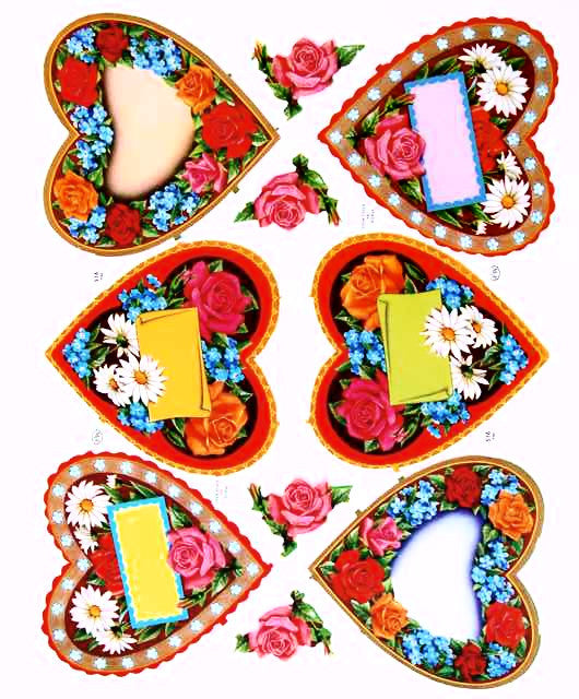 Large Scrapbook Pictures, Hearts