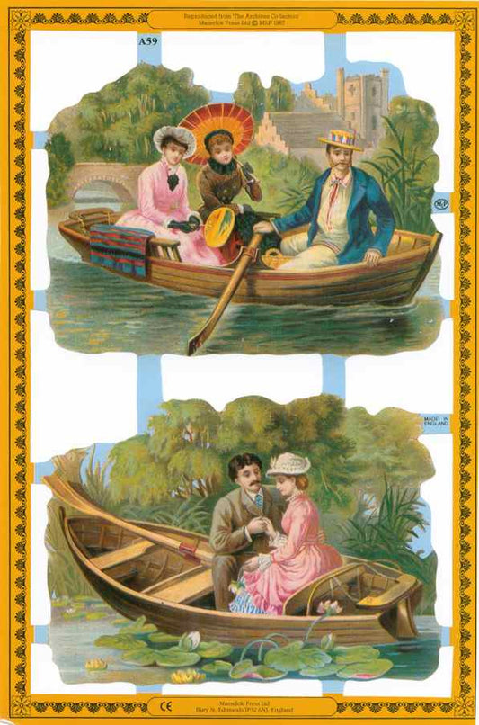 Scrapbook Pictures, Couple in Rowboat