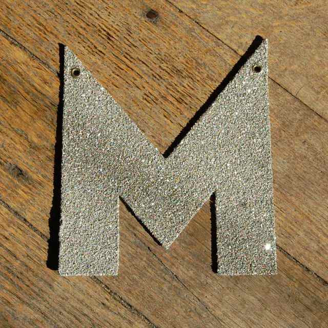 Glitter-letter-M