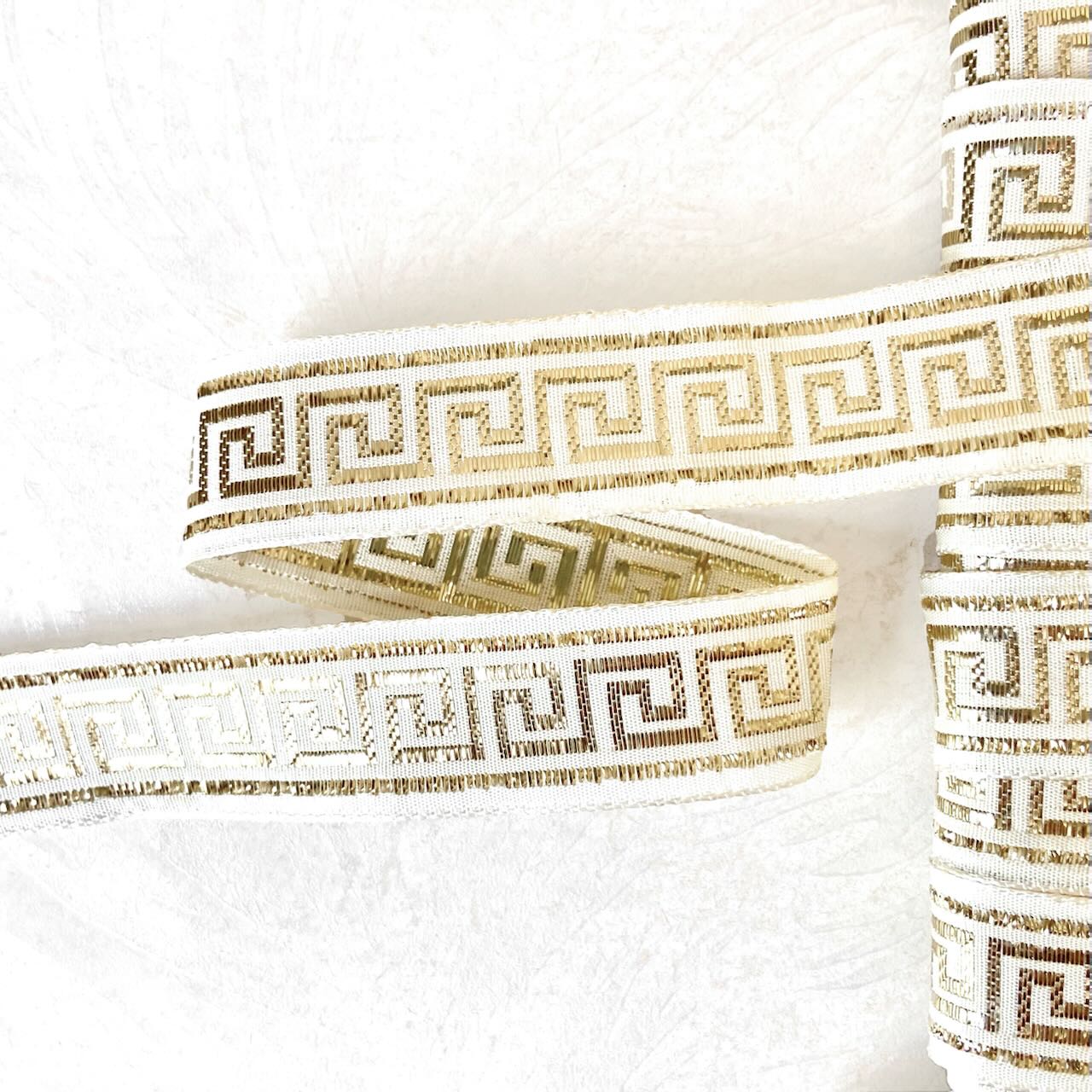 Metallic_Greek_Key_Jacquard_Ribbon
