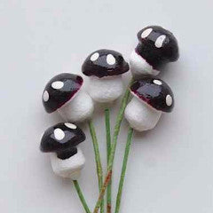 Spun Cotton Mushrooms