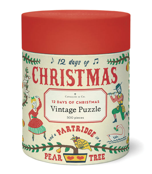 Twelve Days of Christmas Vintage Puzzle, by Cavallini