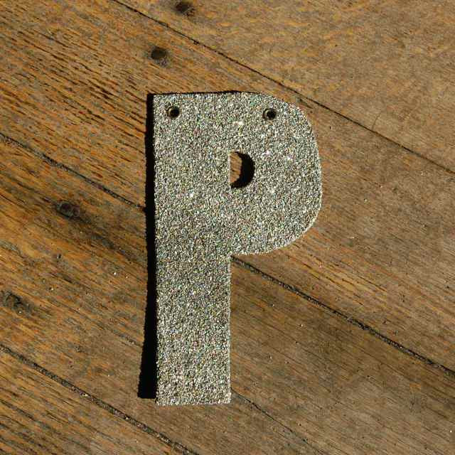 Glitter-letter-P