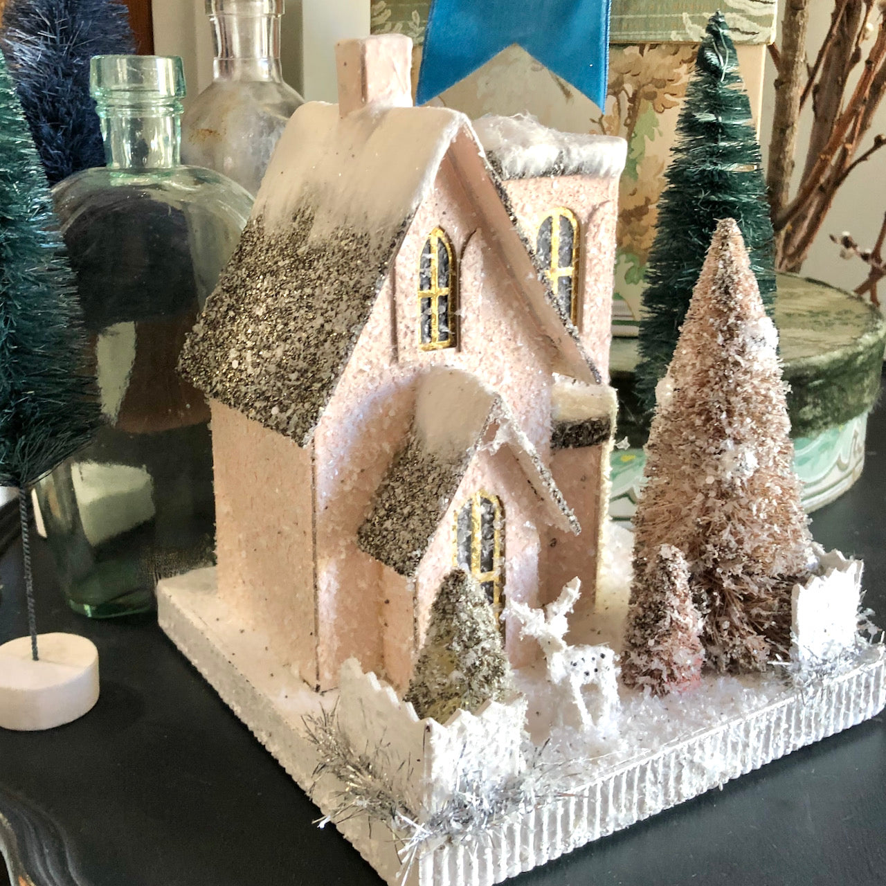 Petite Pink Christmas House