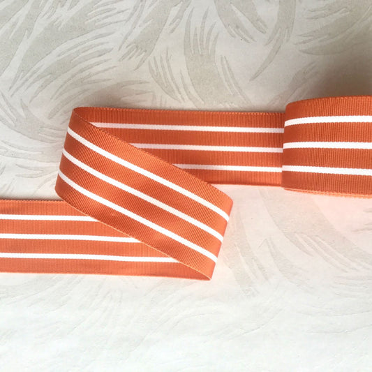 Striped Vintage Grosgrain ribbon 1.5" - Multiple Colorways