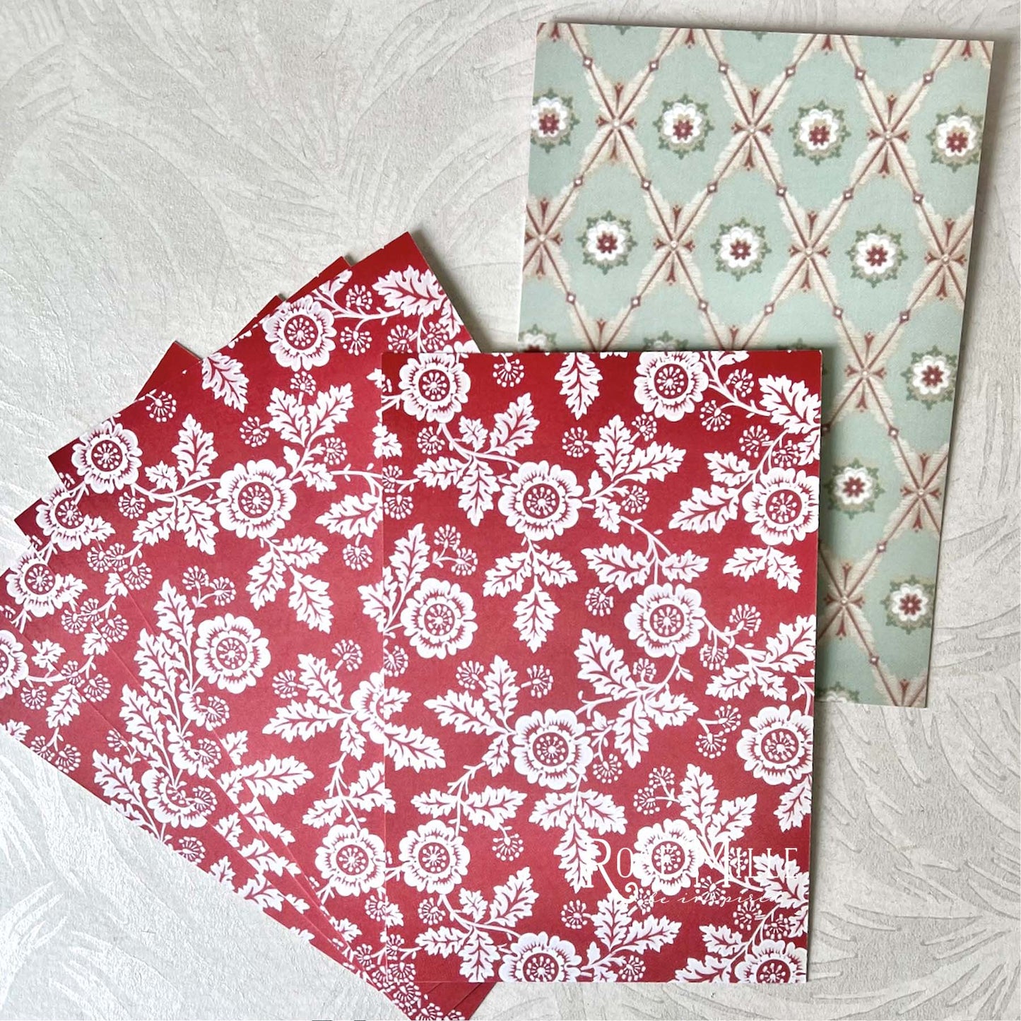 Red Lattice - Layering Cards