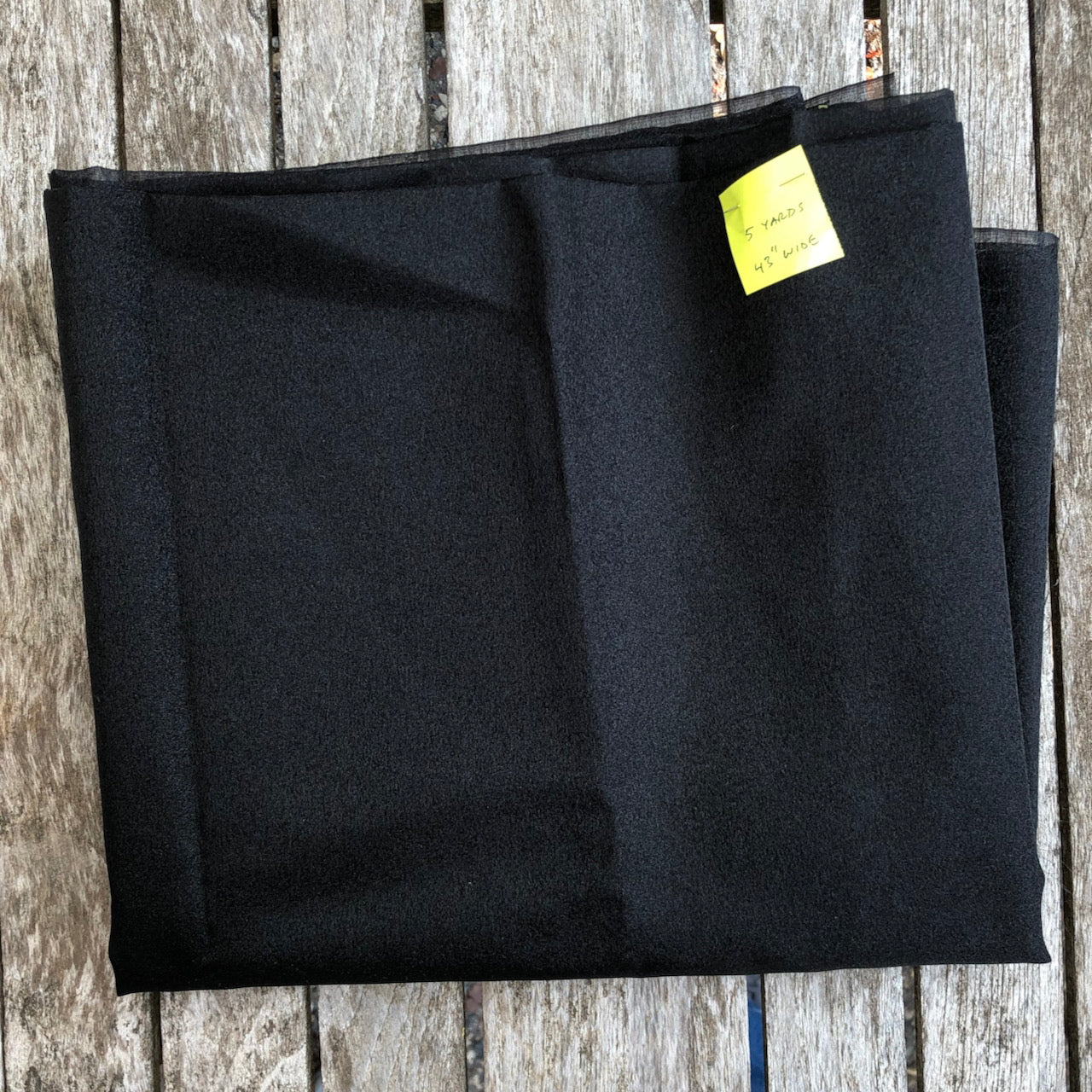 Sheer Black Organdy Fabric - Vintage