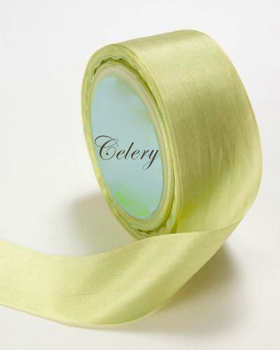 Silk Ribbon, light green, celery, pale green