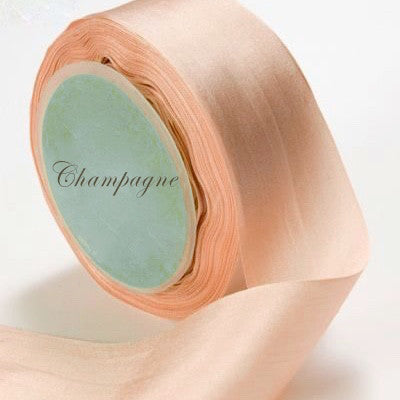 Silk Ribbon, champagne, peach, beige