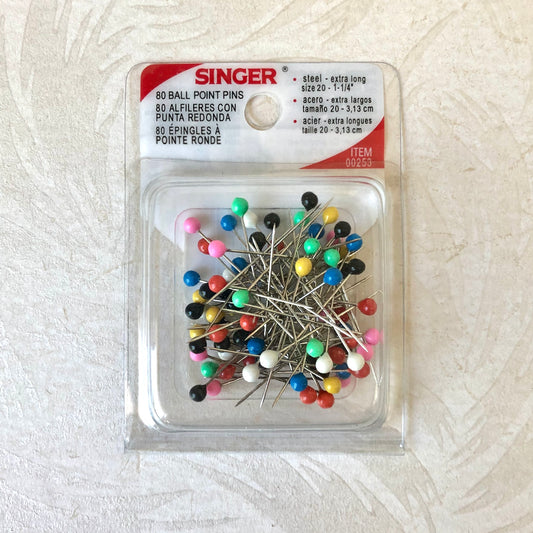 Ball Point Pins - Singer Extra Long