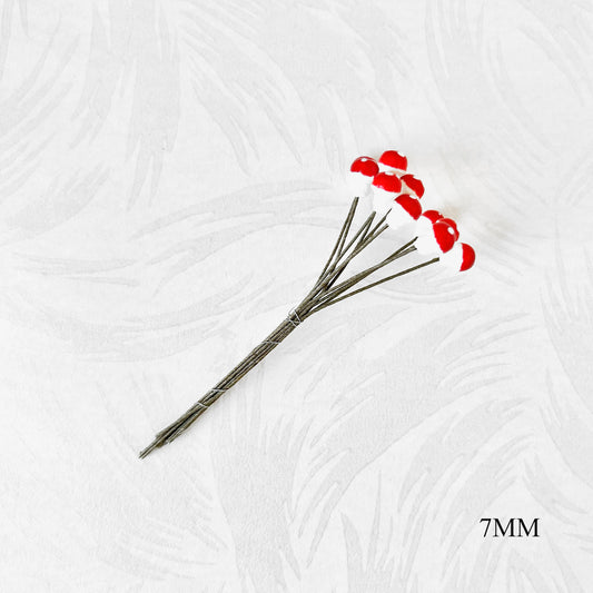 Little Red Spun Cotton Mushrooms - Multiple Sizes