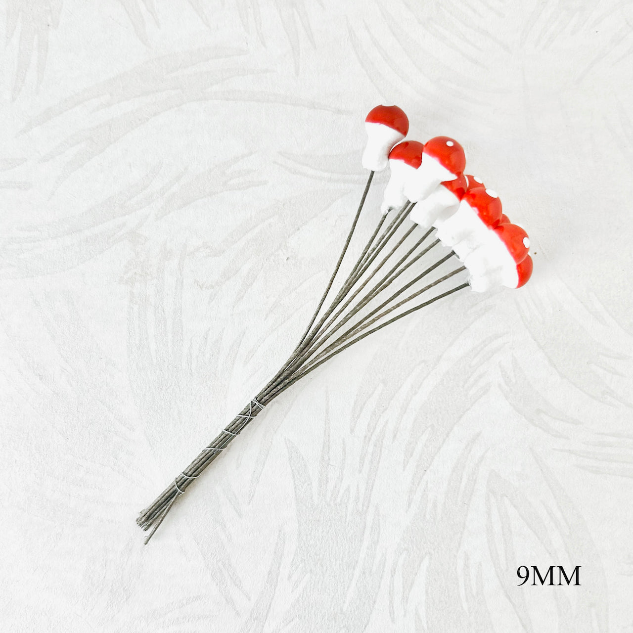 Little Red Spun Cotton Mushrooms - Multiple Sizes