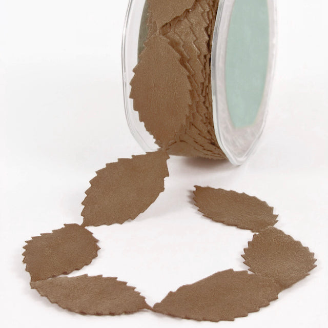 Suede_Leaves_RIbbon_Trim_Light_Brown