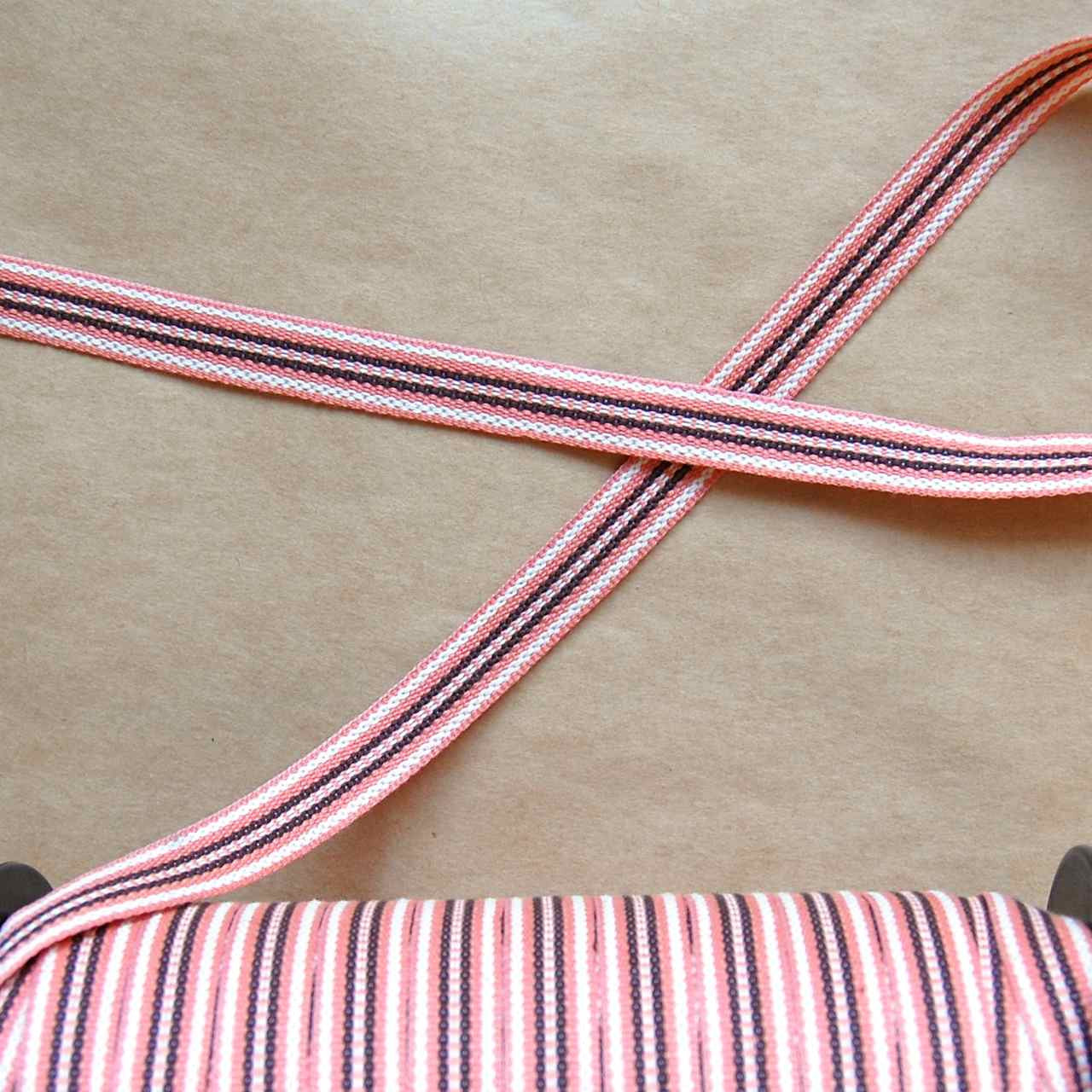 Peach-Black-Swedish-Cotton-Ribbon-Trim