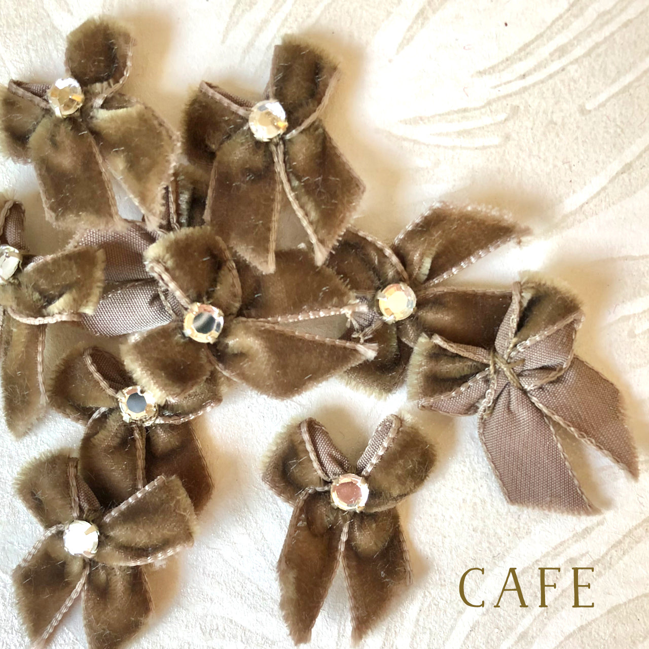 Vintage Velvet Mini Rhinestone Bows - Multiple Colors
