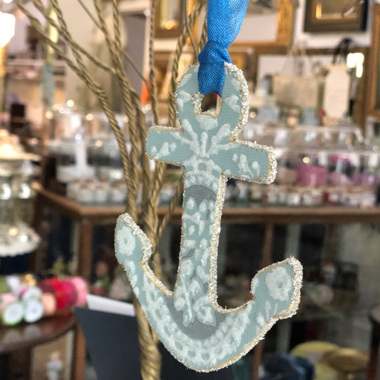 Glittered Anchor Ornament